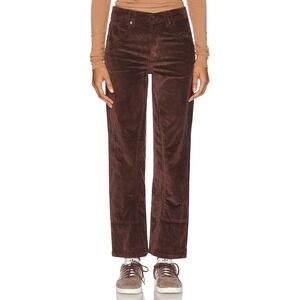 Free People‎ NWT Risk Taker High Rise Straight Corduroy Pants Brown Size 29
